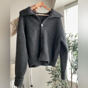 Wool 50 Gray Cardigan